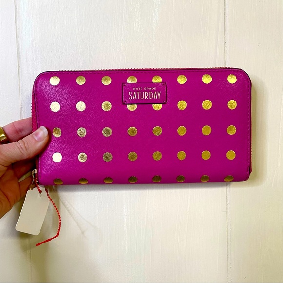 Kate Spade Saturday | Bags | Nwt Kate Spade Saturday Wallet Pink And ...